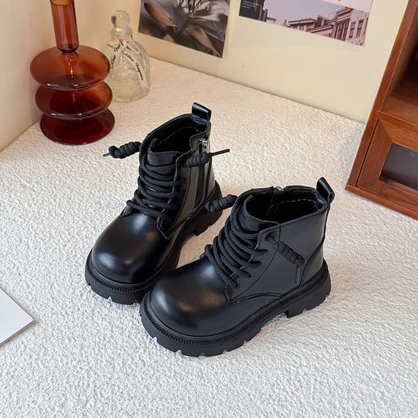 2025 Children's Martin boots boys and girls retro leather boots comfortable soft soled short boots casual shoes