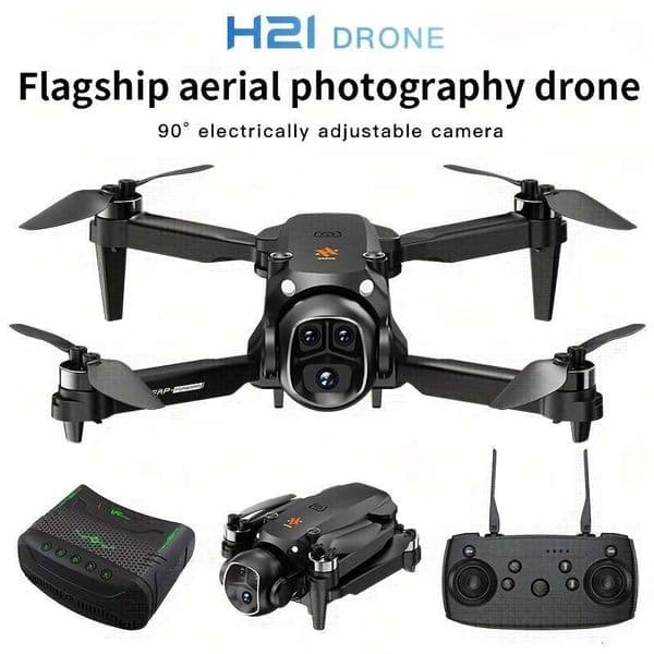 - Foldable VR High-Definition Cameras 1080P+, Brushless Motor, One-Button Takeoff Landing, GPS Optical Flow Navigation, 360° Roll, 15-Minute Flight Time, Dual