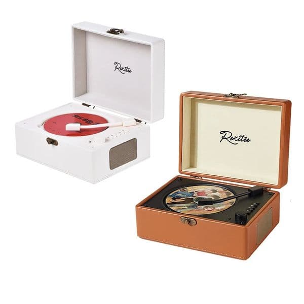 Vintage Leather CD Player Twoway Bluetooth 50 Builtin Ser Portable Rechargeable CD Music Player USB Lossless Player 251024