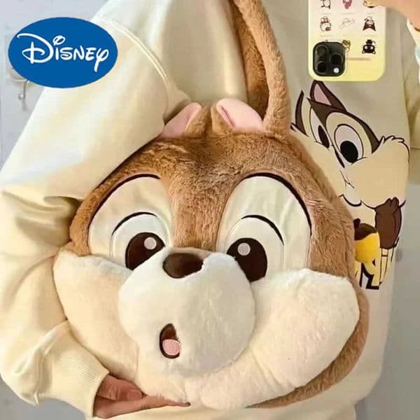 Disney Shoulder handbag large capacity plush cute armpit doll shoulder doll bag girl gift bag H251031