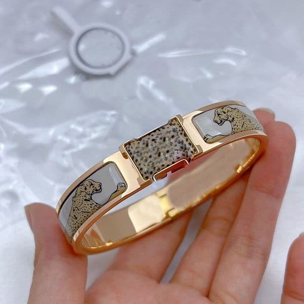 Enamel H Leopard Brand Pure Handcrafted K Classic Womens High End Gold Mens Jewelry Designer Bracelet