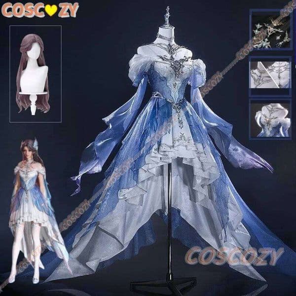 Love and Deepspace MC Cosplay Costume Deepsea Waves Dress Heroines Uniform Carnival Outfit Headwear Halloween Party Women Girls