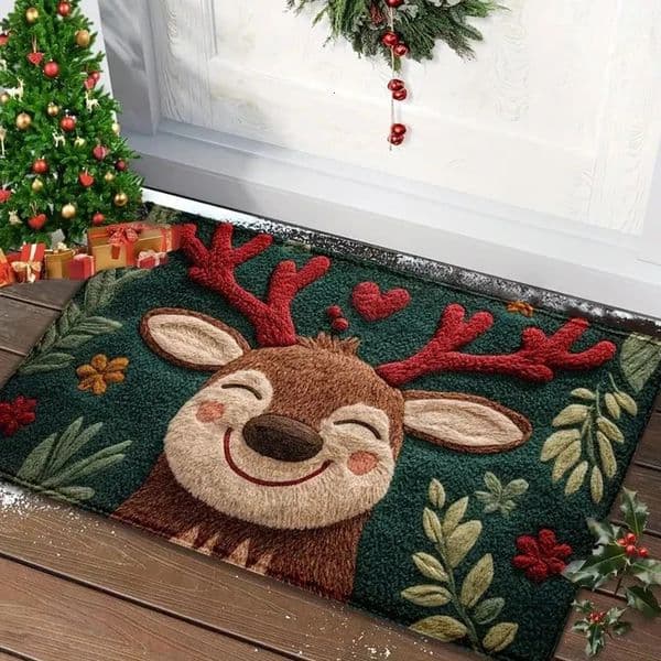 Christmas Carpet Door Merry Christmas Mat Festival Santa Claus Outdoor Decorations Home 2025 Navidad Xmas Ornament Year 2026 251031