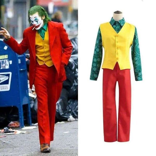 Anime Joaquin Cos Phoenix Joker Cosplay Film Joke Clown Character Wigs Hairs Halloween Costume Uniform For Men Women