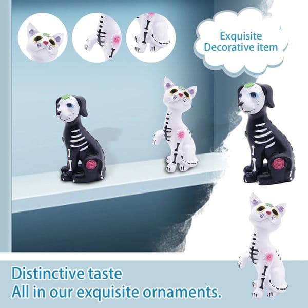 Halloween Festival Resin Crafts Dogs And Cats Day Of The Dead Arrangement Gift Decoration Ornaments 251028