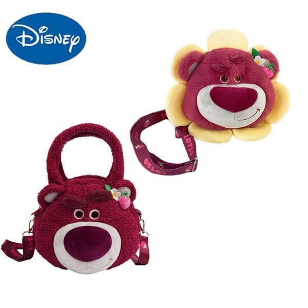 Disney Official Lotso Plush Crossbody Bag Flower Fairy Lotso Plush Shoulder Bag Childrens Toy H251031