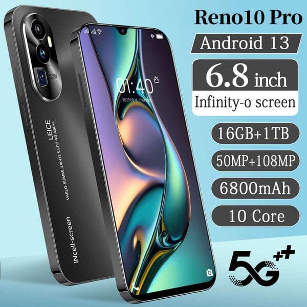 New Arrival Phone Reno10 Pro Android 5G Unlocked 6.67 inch 12GB RAM 256GB ROM All Colours in Good Condition Android phone