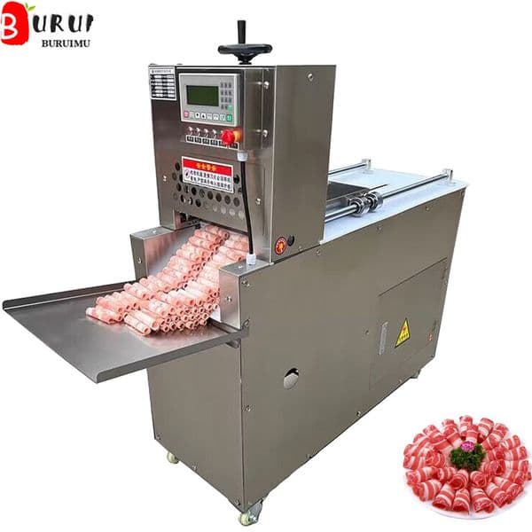 Commercial Automatic Beef Mutton Cutting Roll Machine Electric Fat Beef Slicer