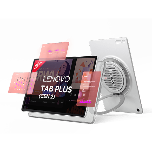Lenovo Tab Plus Gen 2 30.73 cms, Celestial White - Tablet - MediaTek Dimensity 7400 - 256 GB - 8 GB RAM - Android 16 or Later | ZAHT0000IN