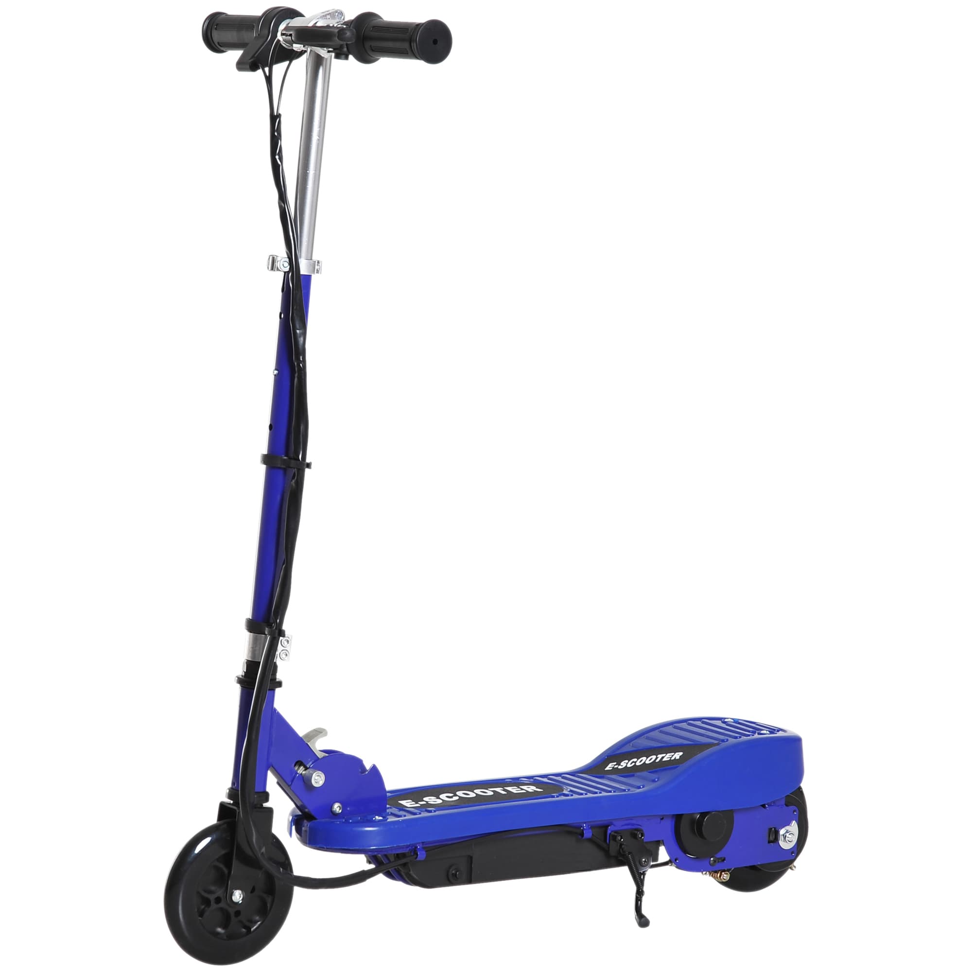 HOMCOM Kids Folding Electric Bike Children E Scooter Ride on Toy 2x12V Recharge Battery 120W Adjustable Height Suitable for 7 - 14 yrs Blue | Aosom UK