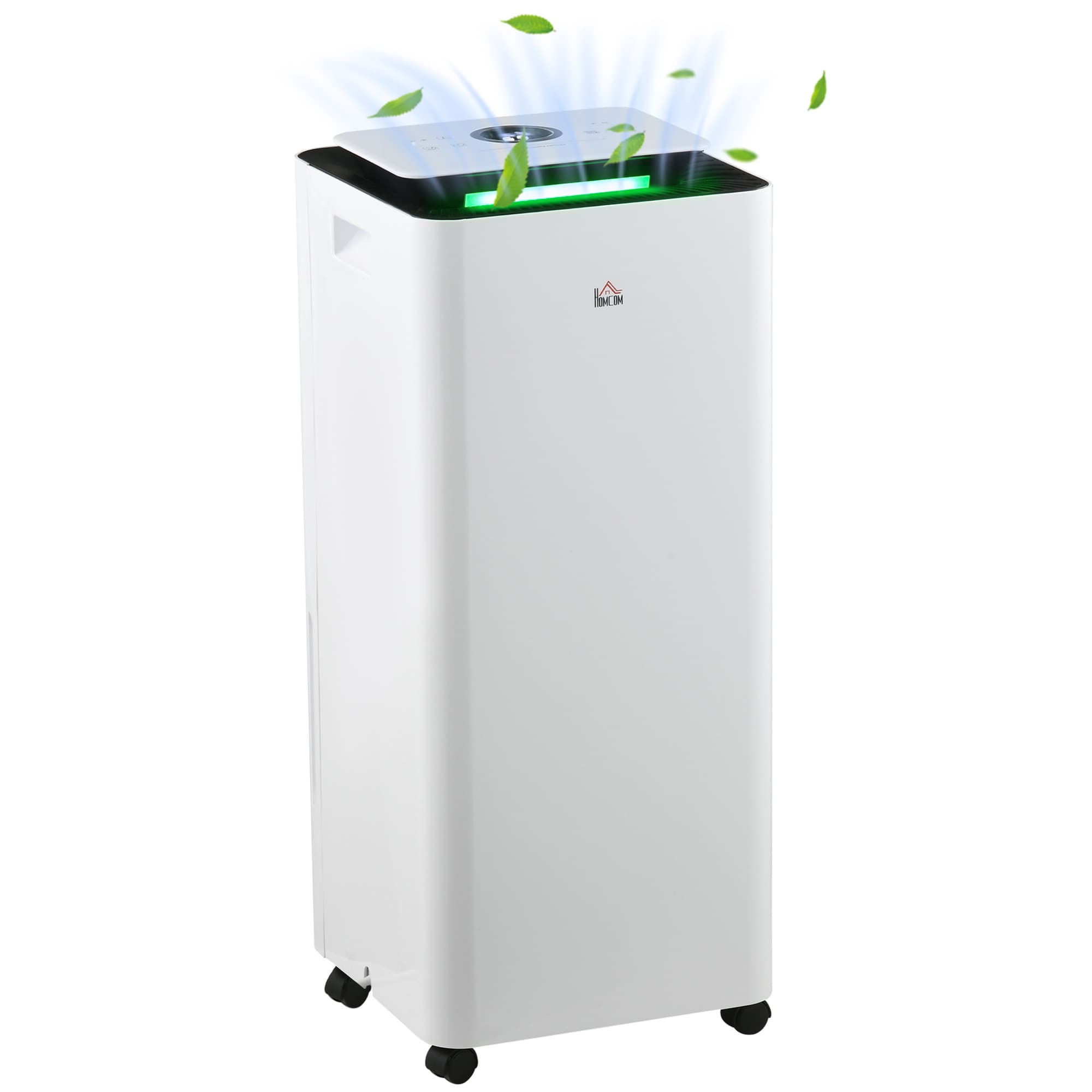 HOMCOM 16L/Day Dehumidifier with Air filter, 24H Timer, 5 Modes, Portable Quiet Dehumidifier for Home Laundry Room Bedroom Basement, White | Aosom UK