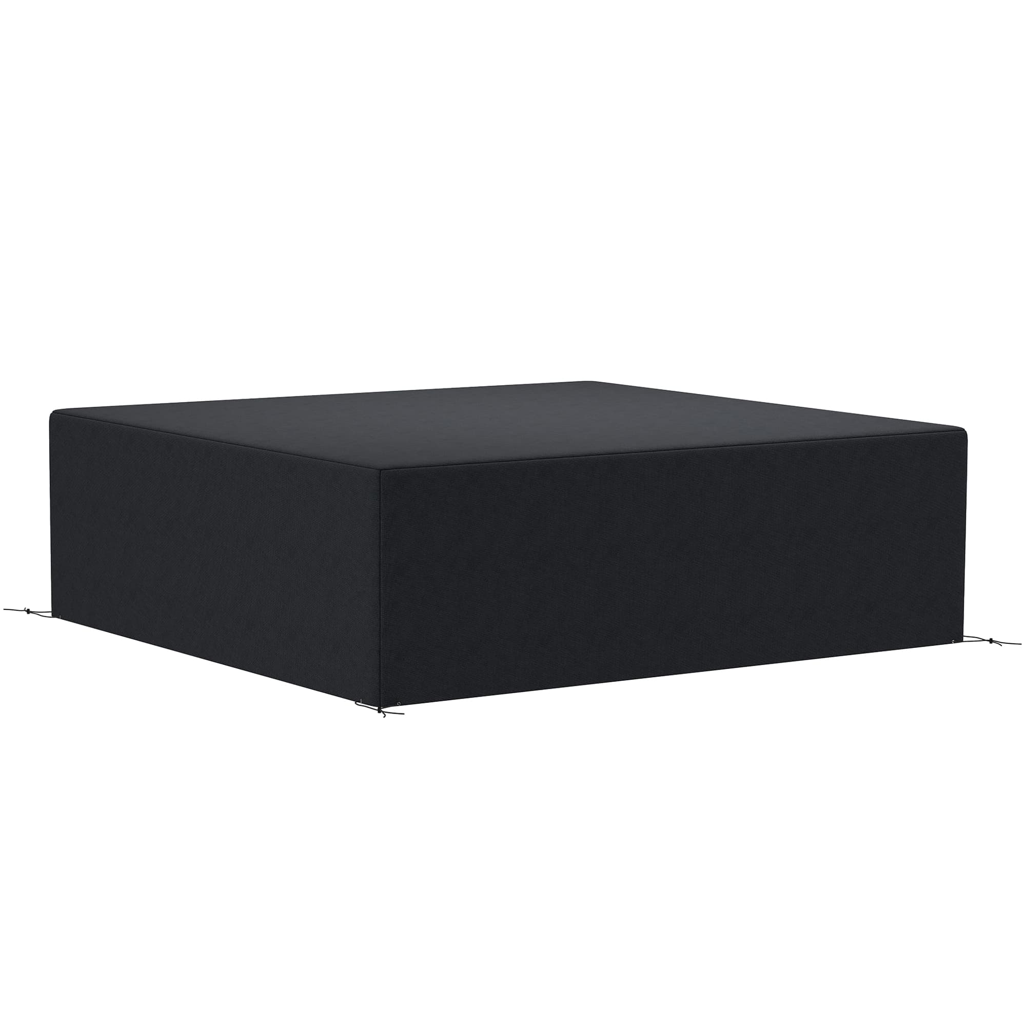 Outsunny 600D Oxford Outdoor Garden Furniture Sofa Set Cover, Waterproof Anti-UV Rattan Sun Lounger Protection Protector Cover, 225L x 210W x 70Hcm, Black