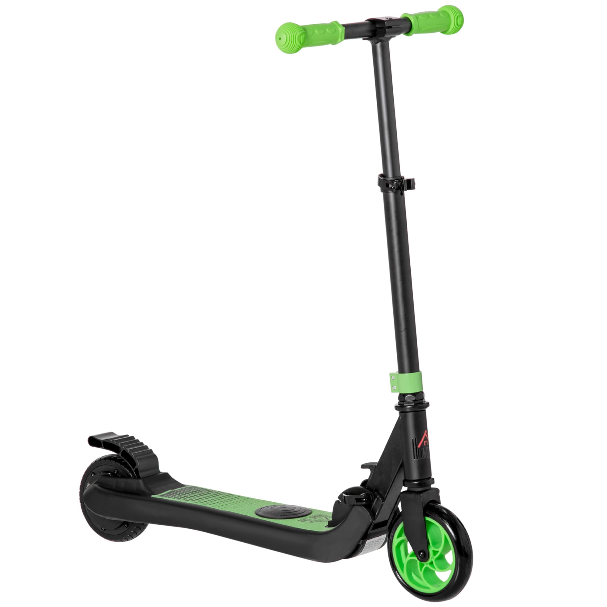 HOMCOM Folding Electric Scooter, 120W E-Scooter for Ages 6+, Rear Wheel Brake, 8km/h Max Speed, Green | Aosom UK