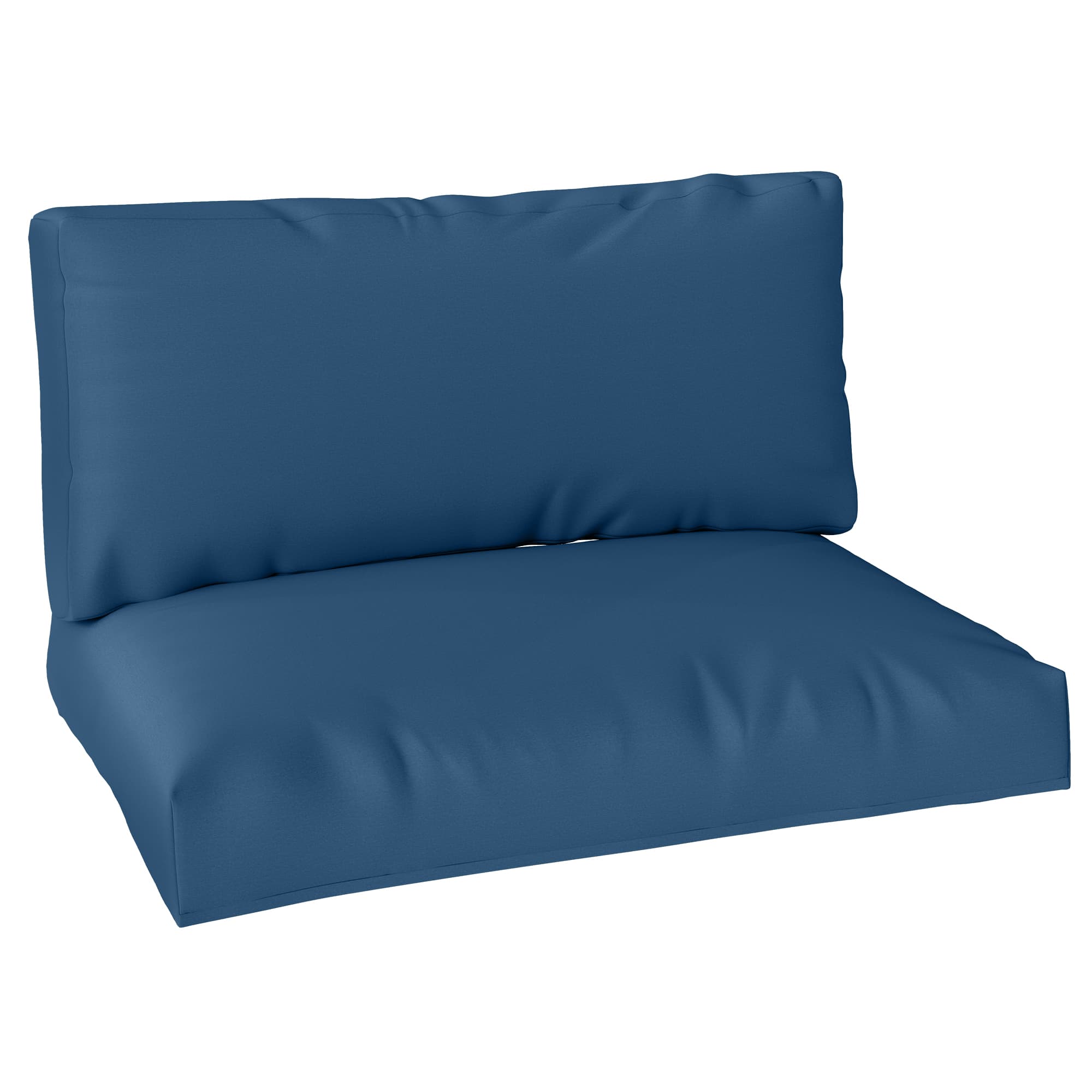 Outsunny 2 Seater Pallet Furniture Cushions Pallet Cushions, UPF20+ 220gsm Fabric, 20 cm Thick Outdoor Seat Pads, Navy Blue