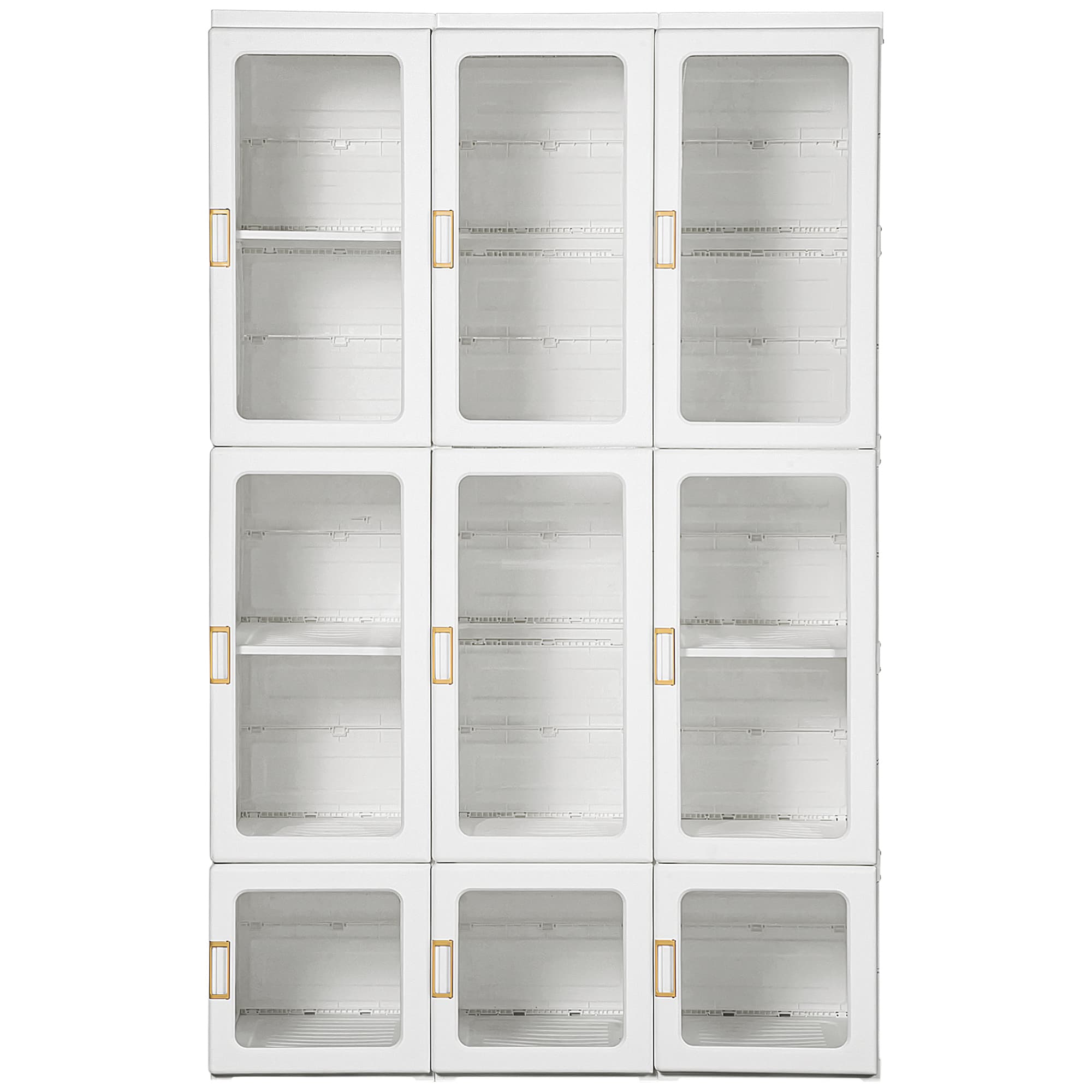 HOMCOM Portable Clothes Wardrobe for Bedroom, Foldable Clothes Organiser with Cube Storage, Hanging Rods, Magnet Doors, White