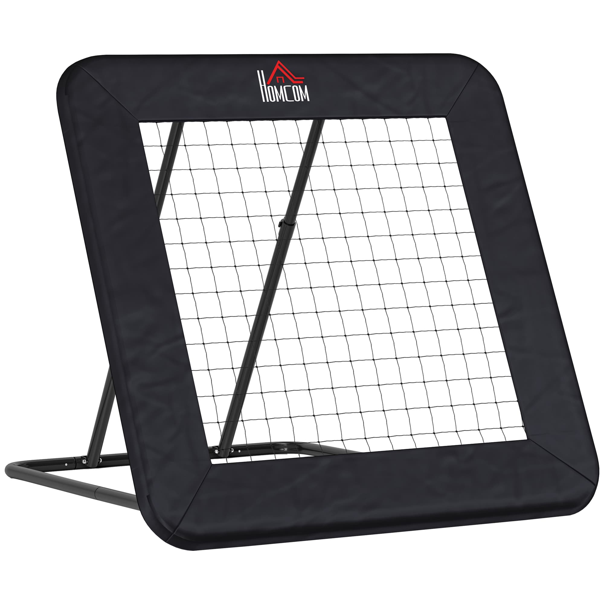HOMCOM Football Rebounder Net, Adjustable Pitch Back Training Goal, Quick Fold for Easy Storage, Black | Aosom UK