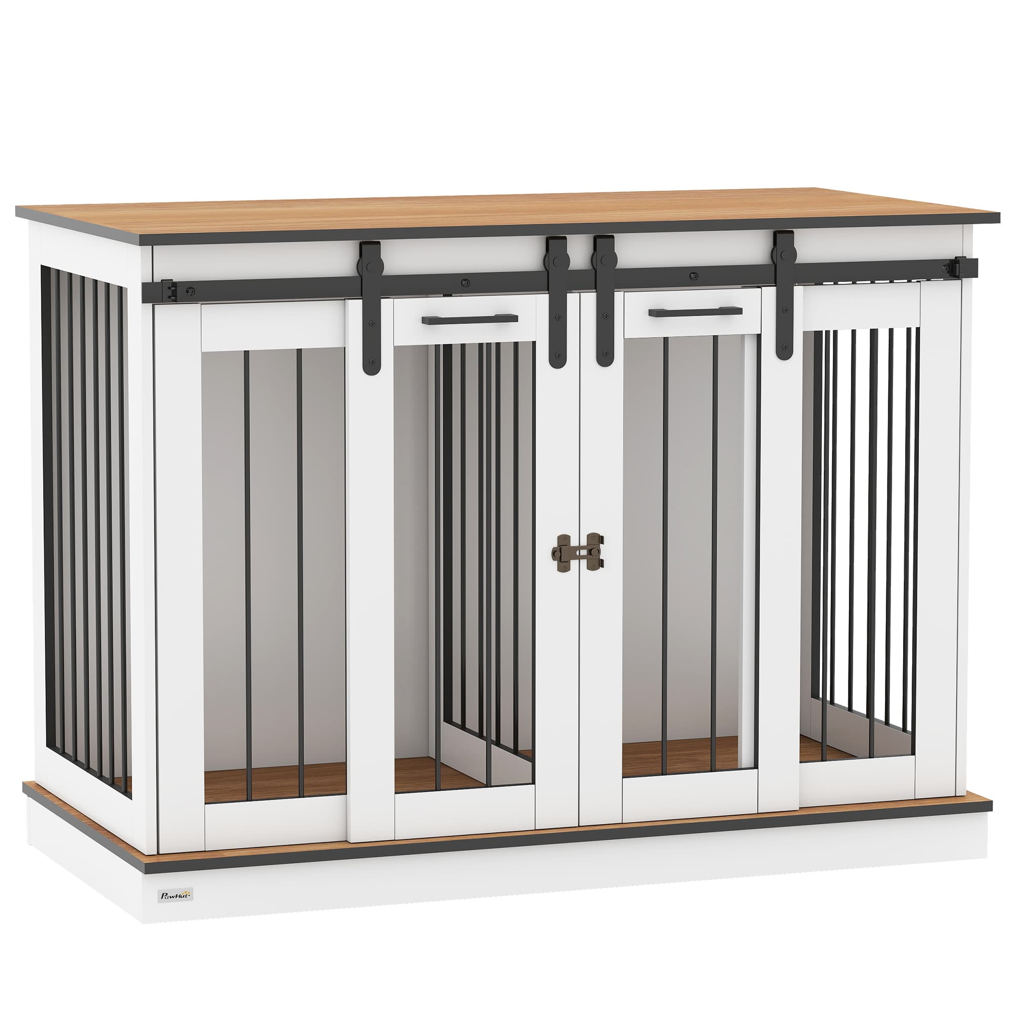 PawHut Dog Crate Furniture for Large Dogs, Double Dog Cage for Small Dogs thumbnail 2