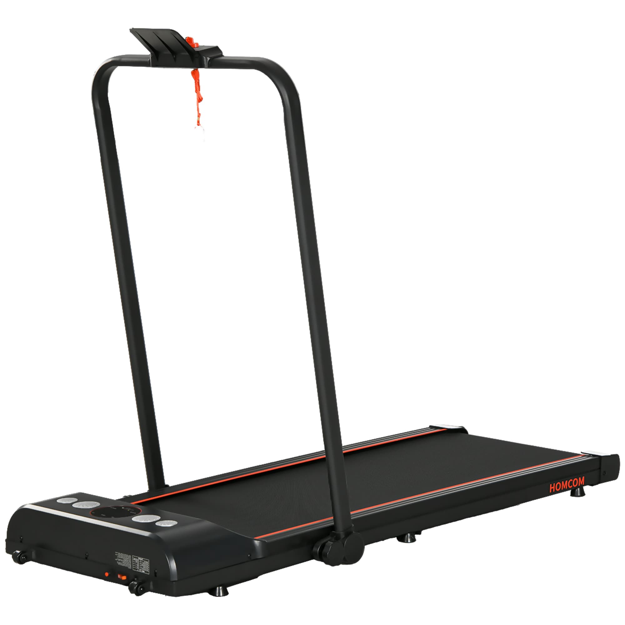 HOMCOM Folding Walking Treadmill for Home, Office, Fitness Studio, Training Room Aerobic Walking Exercise Machine LED Display
