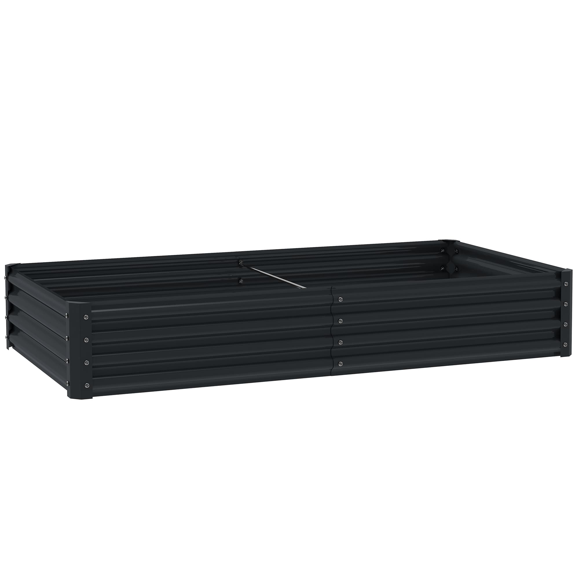 Outsunny 180 x 90cm Galvanised Steel Open Planter - 84H-211V00CG