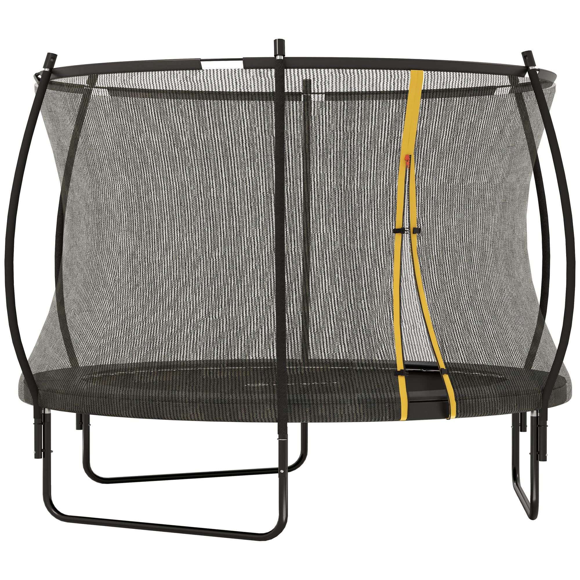 SPORTNOW 8ft Trampoline with Enclosure Net and Spring Cover, Outdoor Trampoline Garden Jumping Mat, Black | Aosom UK