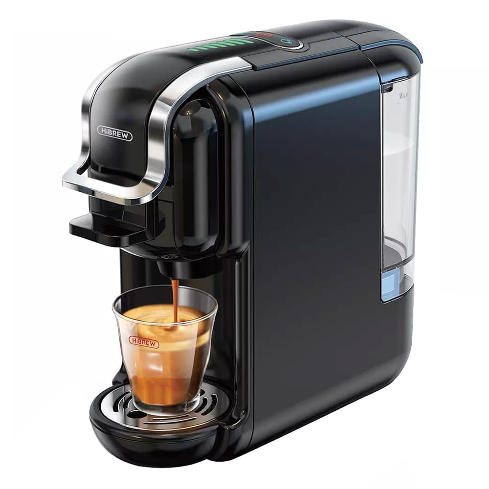 HiBREW H2B 5-in-1 Ekspres do kawy z linią poziomu wody, 1450W 19Bar gorący / zimny ekspres do kawy, zbiornik na wodę 600ml - czarny