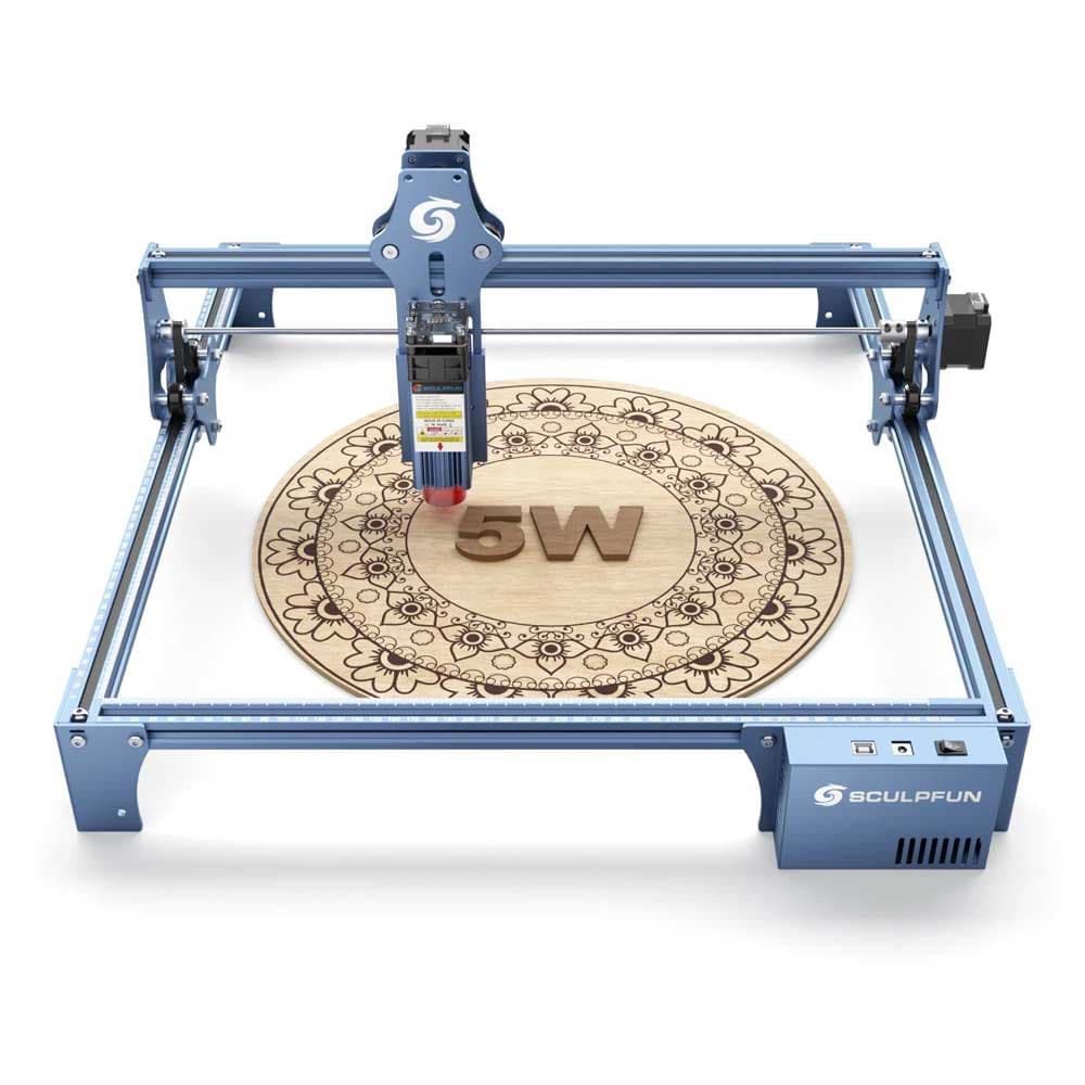Sculpfun S9 grawer laserowy w pełni metalowa grawerka laserowa cnc 5.5W obszar grawerowania o wysokiej precyzji 410x420mm