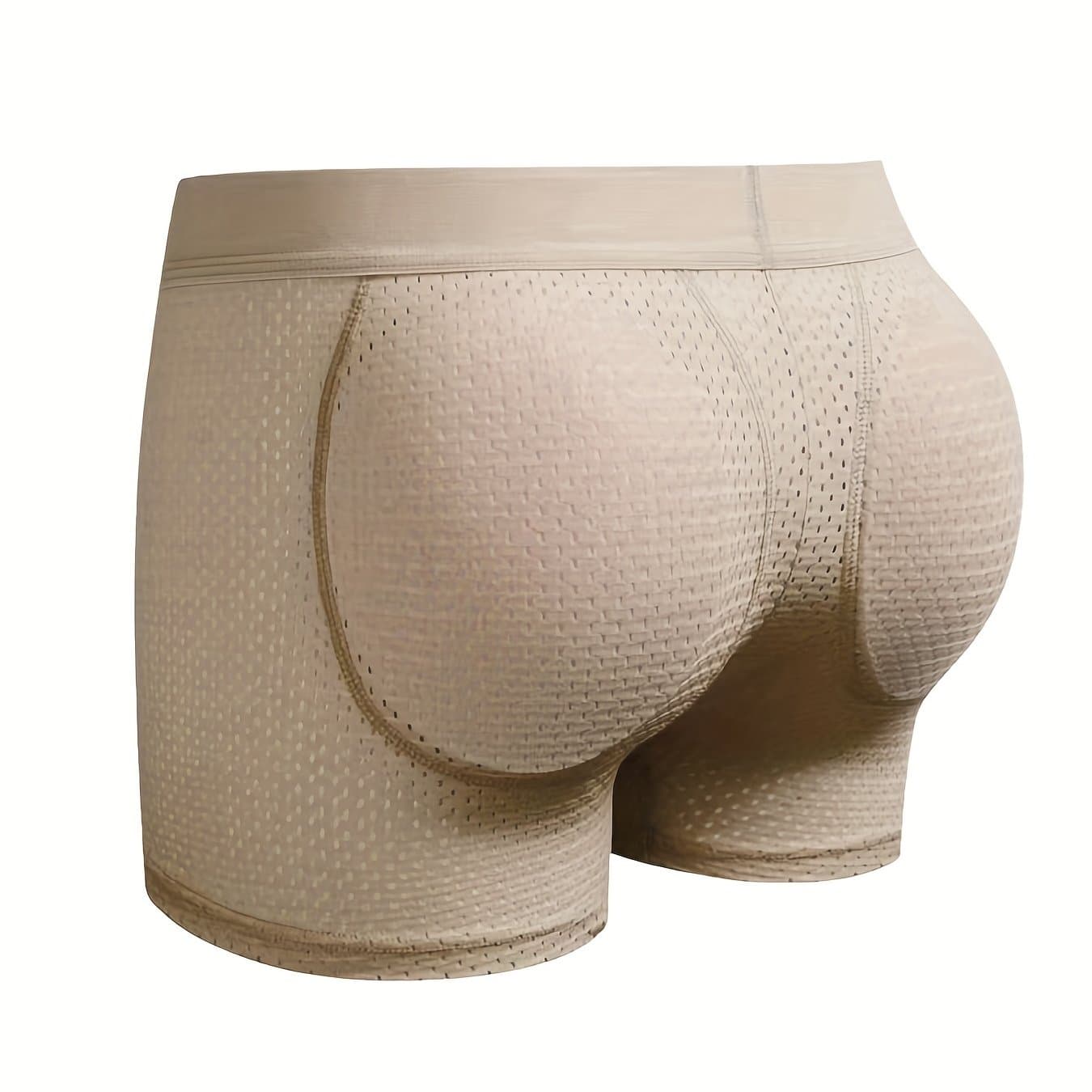 TEMU Jockmail Mesh -lifting Men'-cut Underwear With Padded Sponge Fake Pocket For