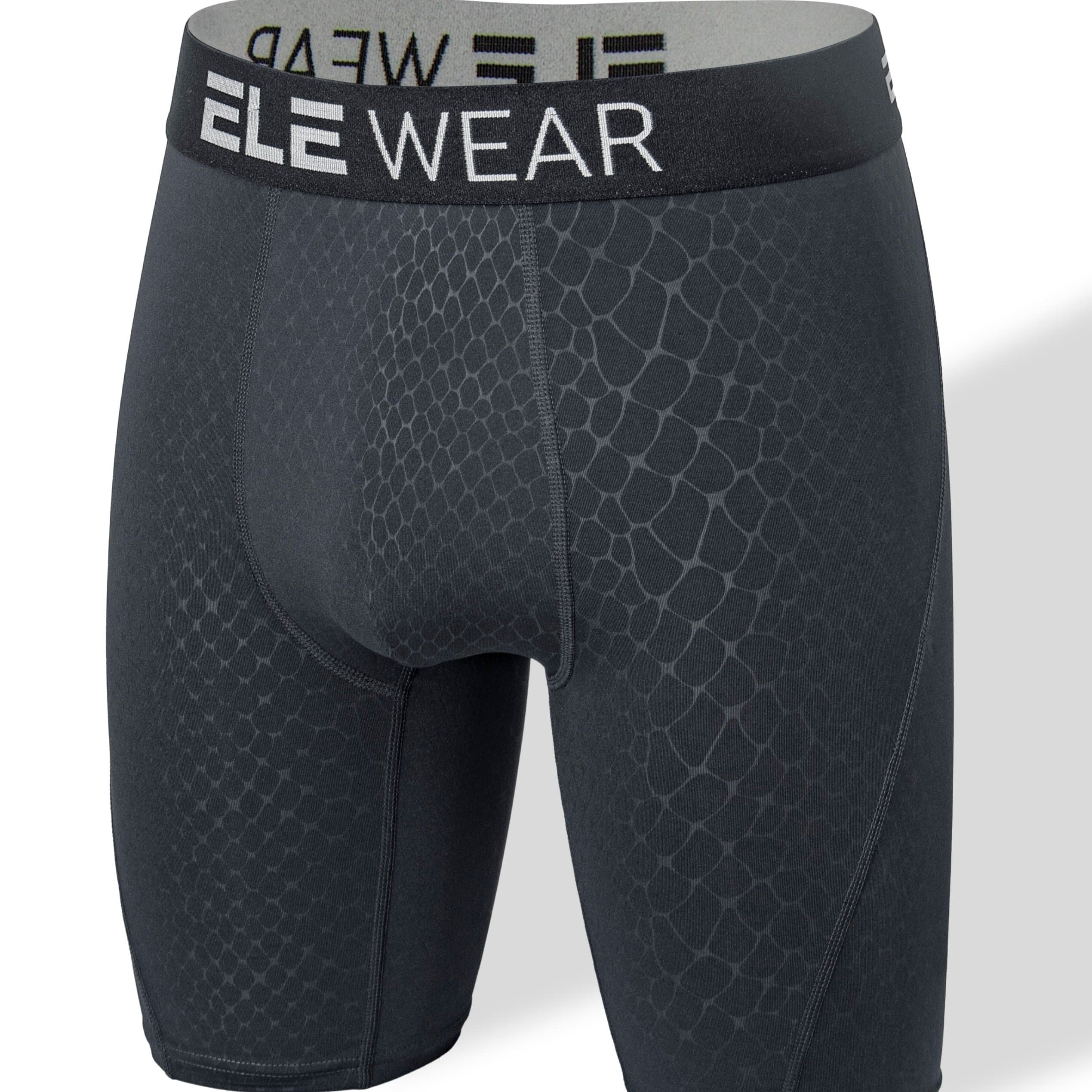 TEMU Men's Plus Size Long Leg Boxer Briefs Shorts, Breathable Comfy Moisture Wicking Quick Drying Stretchy Boxer Shorts, Sports Fitness Trunks For Running, Men's Underwear