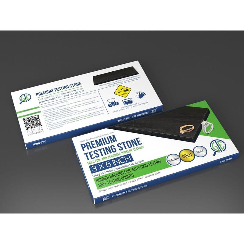 TEMU Gte 6''x3'' Scratch Stone Gold Silver Test Kit 10k 14k 18k 22k 24k Platinum Acid