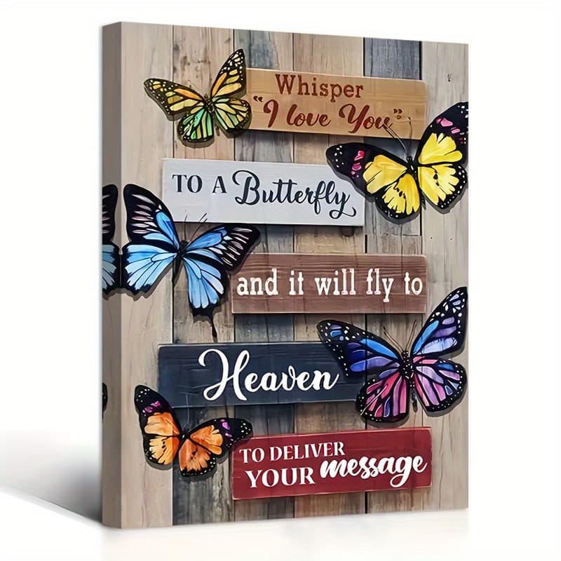 TEMU 1pc Wooden Framed Canvas Painting, I Love You To A Wooden Sign - Decor For Living Room, Bathroom, Bedroom, Kitchen - Valentine's Day, 16inch24inch-wrapped Canvas