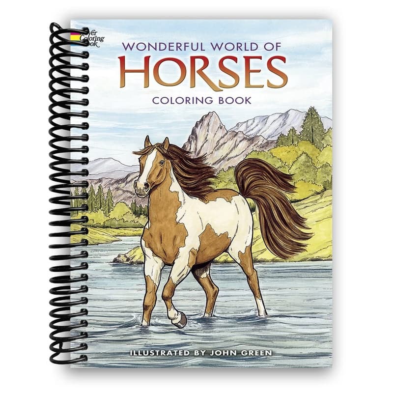 TEMU Wonderful World Of Horses Coloring Book (dover Animal Coloring Books) (spiral-bound)
