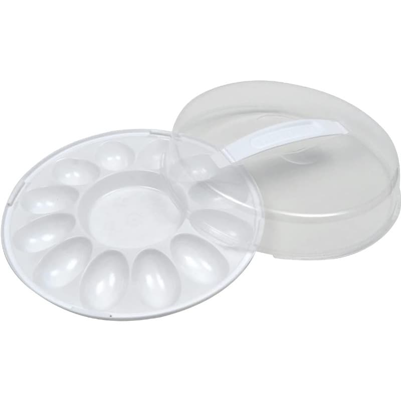 TEMU 12-egg Carrier With Lid, 10.375 X 3.5 In, Portable Plastic Egg Storage Container
