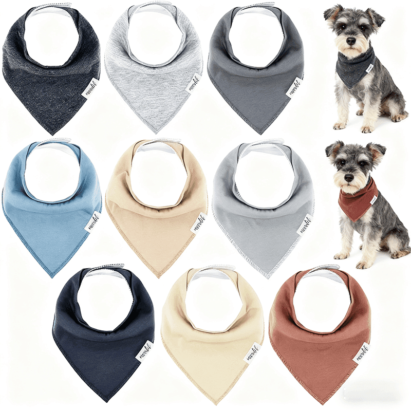 TEMU 10 Packs Of Pet Scarves, Small Triangular Pet Bibs, Solid Color, , Easy To Put On And , Strong Water Absorption, Easy To Clean.