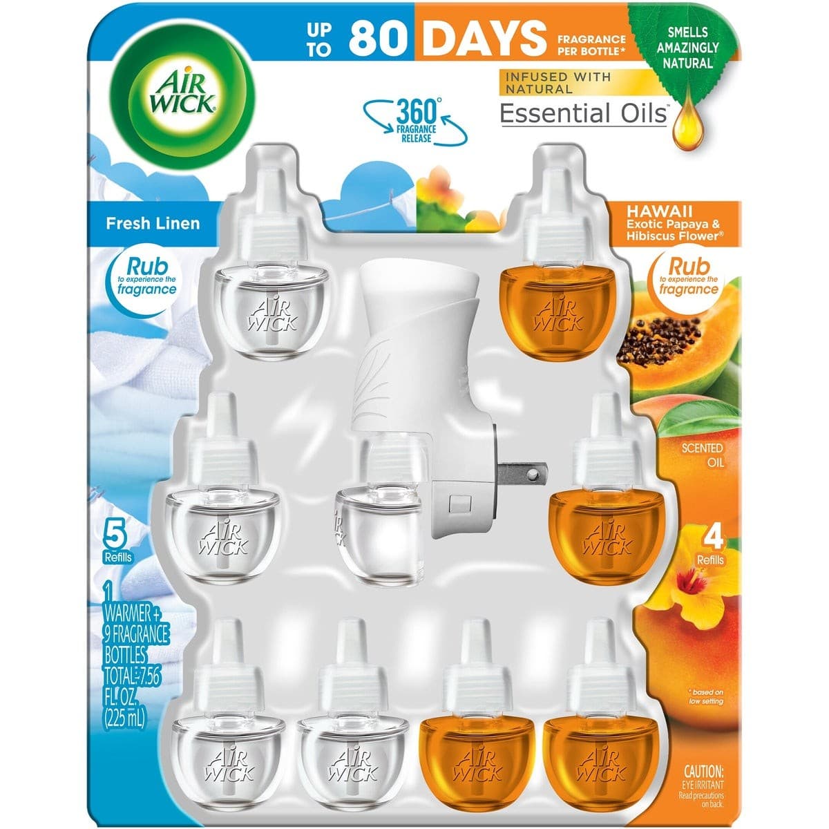 TEMU Airwick Essential Oils Air Freshener, 1 Unit With 9 Refills