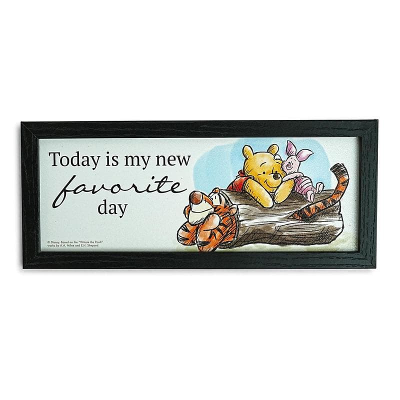 TEMU Winnie The Pooh "" 12 X 5 Inch Hanging Wood Wall Art