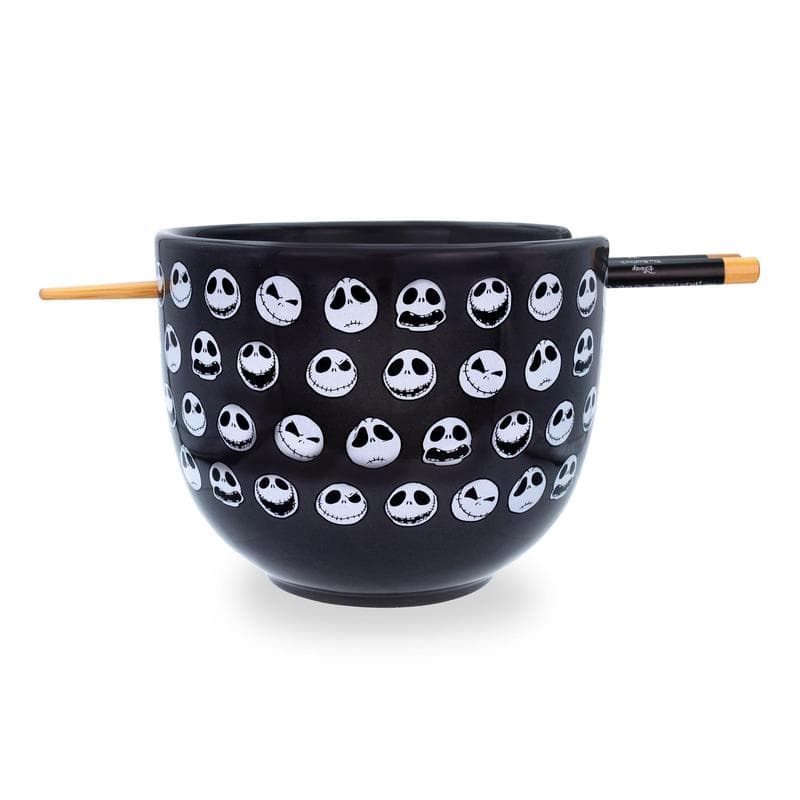 TEMU The Nightmare Before Christmas Jack 20-ounce Ramen Bowl With Chopsticks