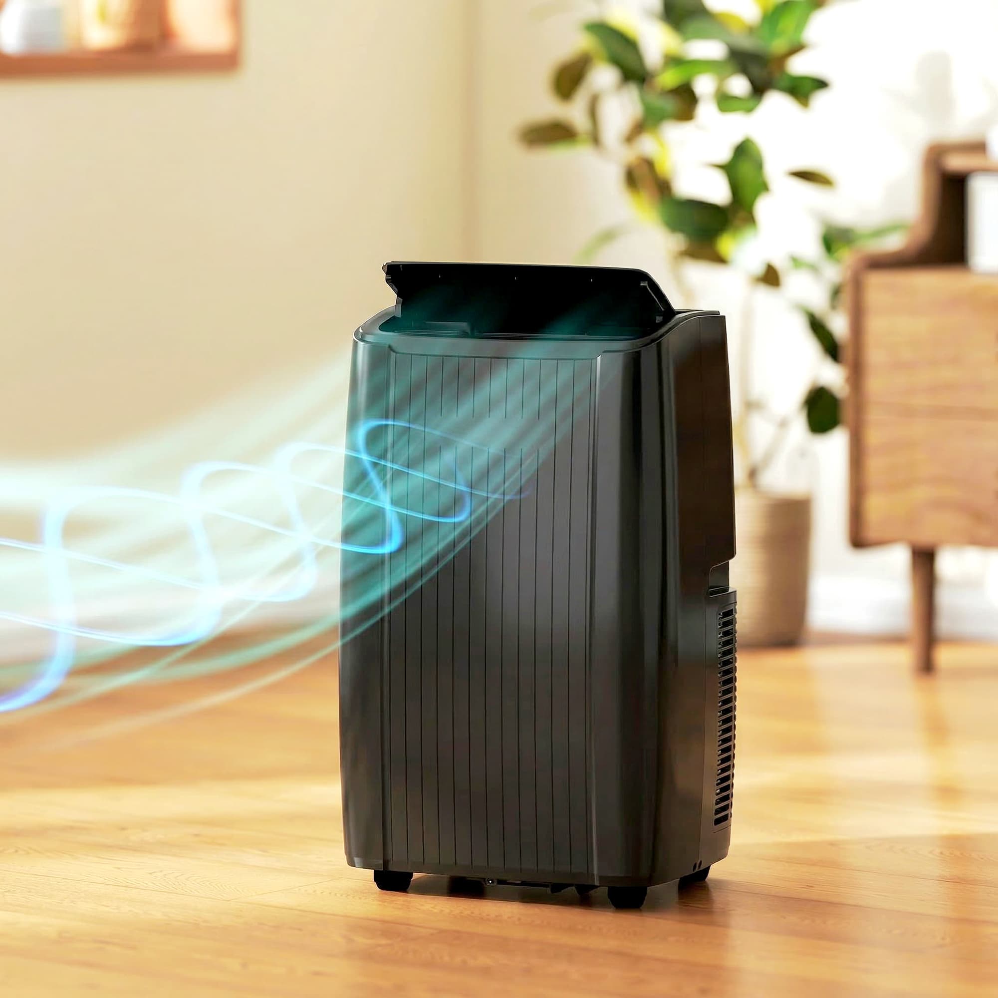 TEMU Homcom 12000 Btu Portable Air Conditioner, Ac Unit With Cool, Heat, Dehumidifier, Fan, Sleep, Wifi Voice Control, 24h Timer, Child Lock, For Room Up To 549 Sq. Ft, Black