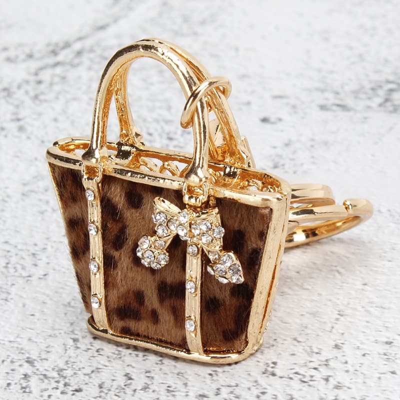 TEMU Leopard Print Pendant Keychain, Suitable For Car Key Pouches, Keychains, Wallets, Handbags, Rings, Women's Christmas Ornaments, Golden, Best For Christmas