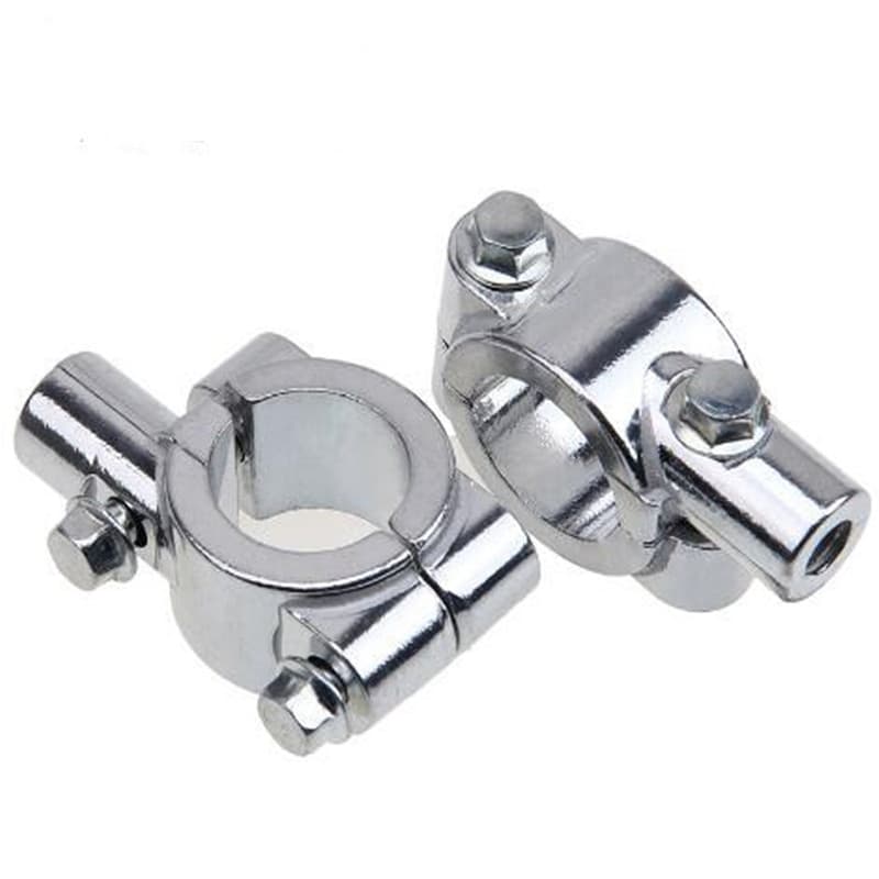 TEMU 2pcs 1" 25mm Motorcycle Rearview Handlebar Mirror Mount Holder Adapter Clamp Base 10mm Universal For For