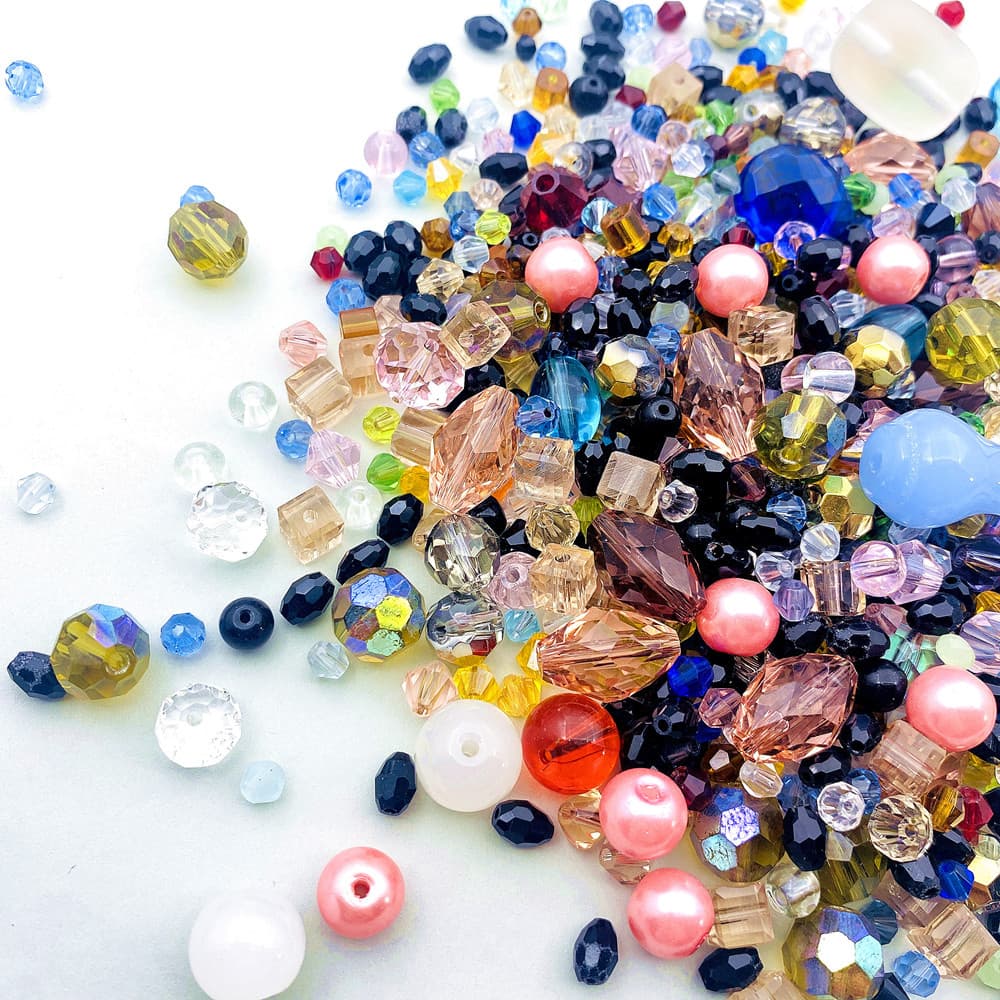 TEMU Diy Glass Crystal Beads Mixed Model Size Color Czech Glass Loose Beads Crystal Jewelry