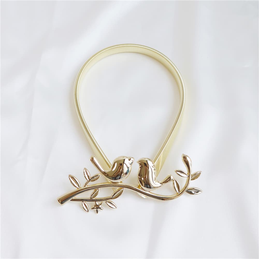 TEMU 1pc Decor Metal Spring Curtain Tieback Curtain Strap