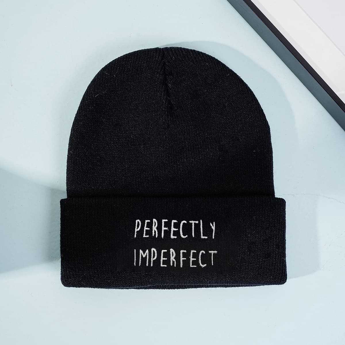 TEMU Embroidery Perfectly Knit Unisex Hat Women Winter Warm Outdoor Hat