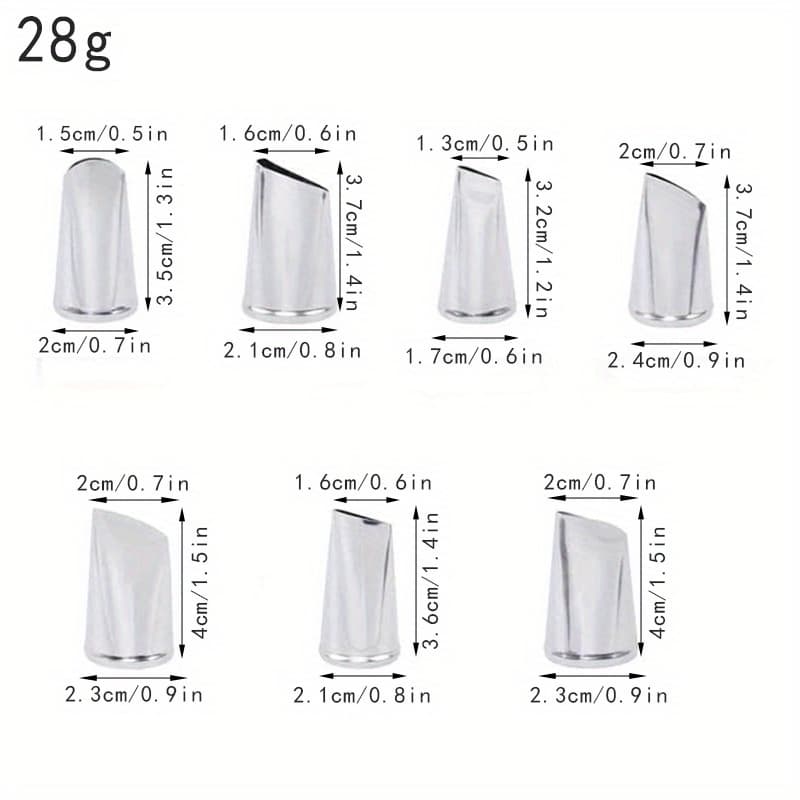 TEMU 7pcs Cake Decorating Tips Set, Cream Icing Piping Nozzles, Pastry Tools, Fondant Decorating Tools