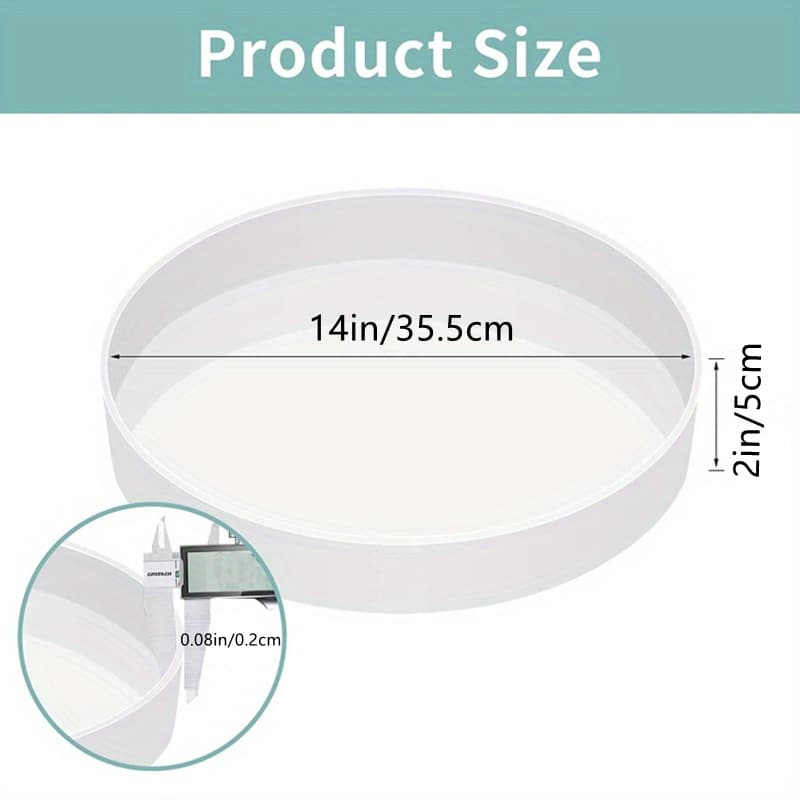 TEMU Oversize Resin Table Mold 14 Inch Round Silicone Epoxy Resin Molds For , Diy Crafts, Cutting Board, Desktop Decoration