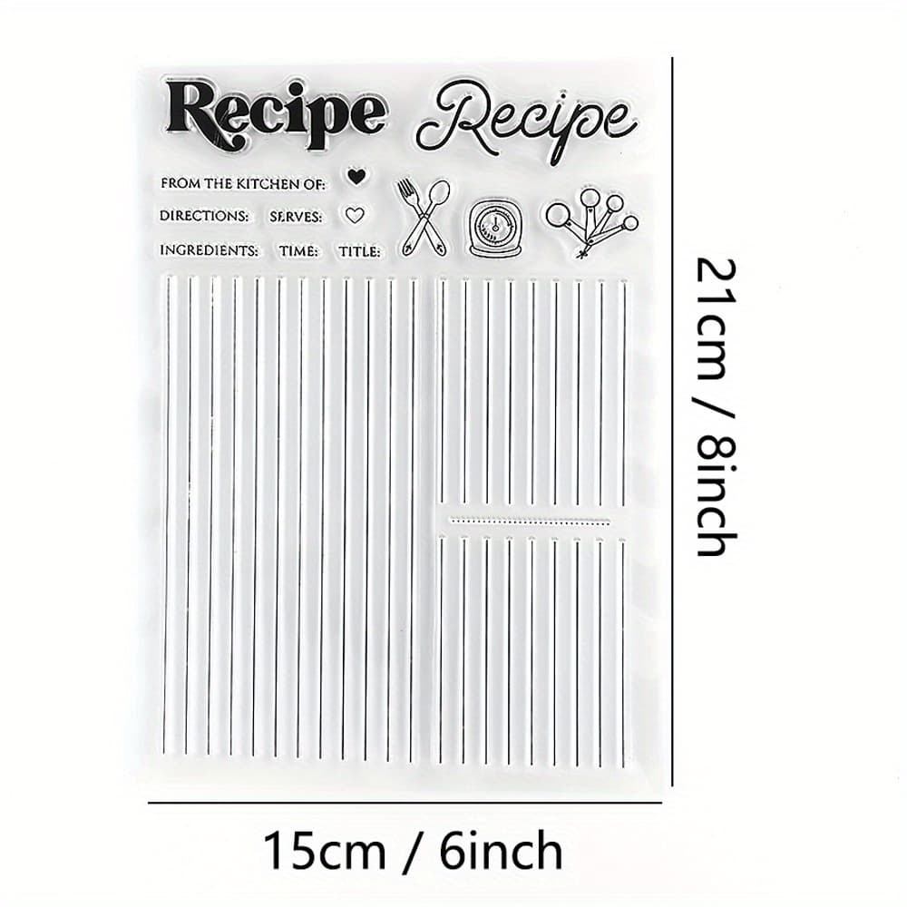 TEMU Recipe Stamps For Diy Scrapbooking Album Card Making Decoration Paper Craft Rubber Clear Stamps Eid Mubarak