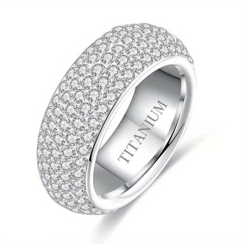 TEMU 1pc Titanium Steel Ring For Men And Women, Suitable For Couples, Perfect Christmas, Valentine's Day, New Year's Gift