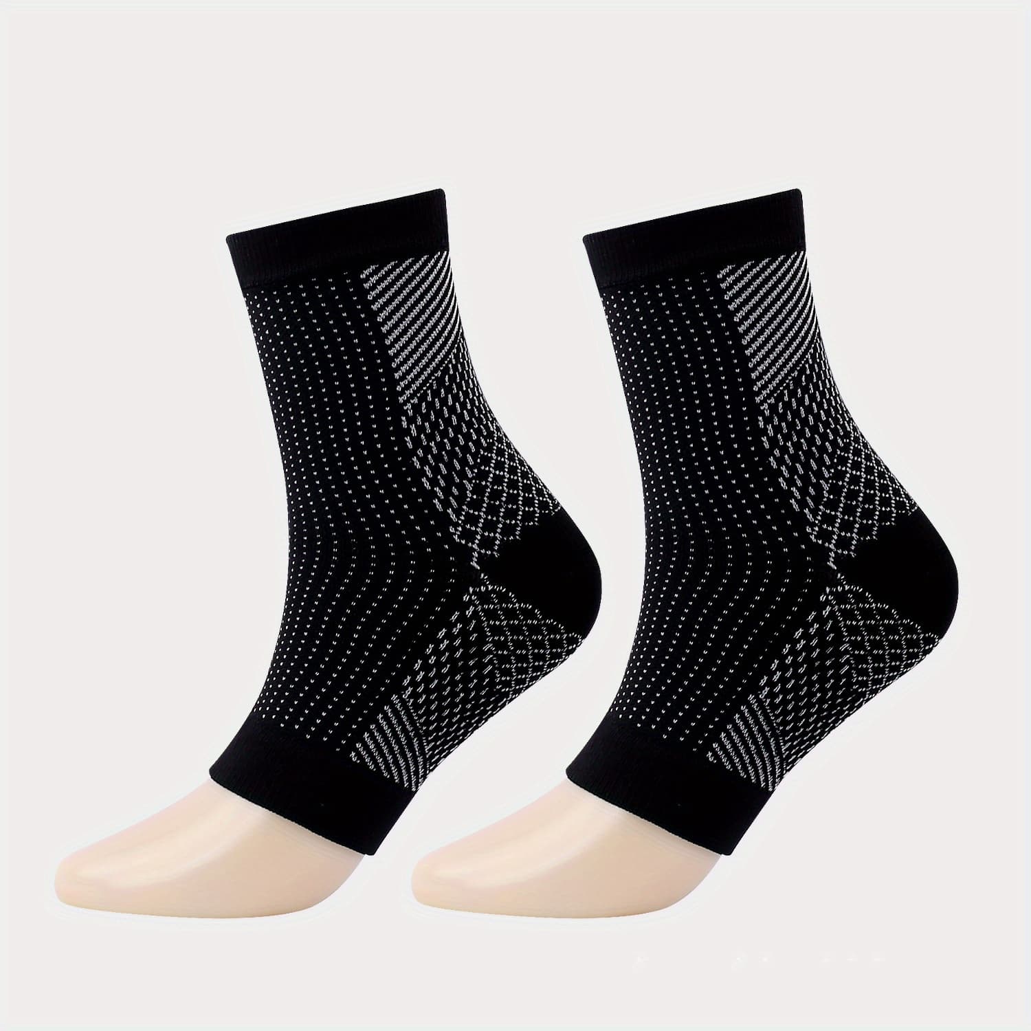 TEMU 1 Pair Compresion Sock For Men And Women, Compression Foot Sleeves With Arch And Ankle Support