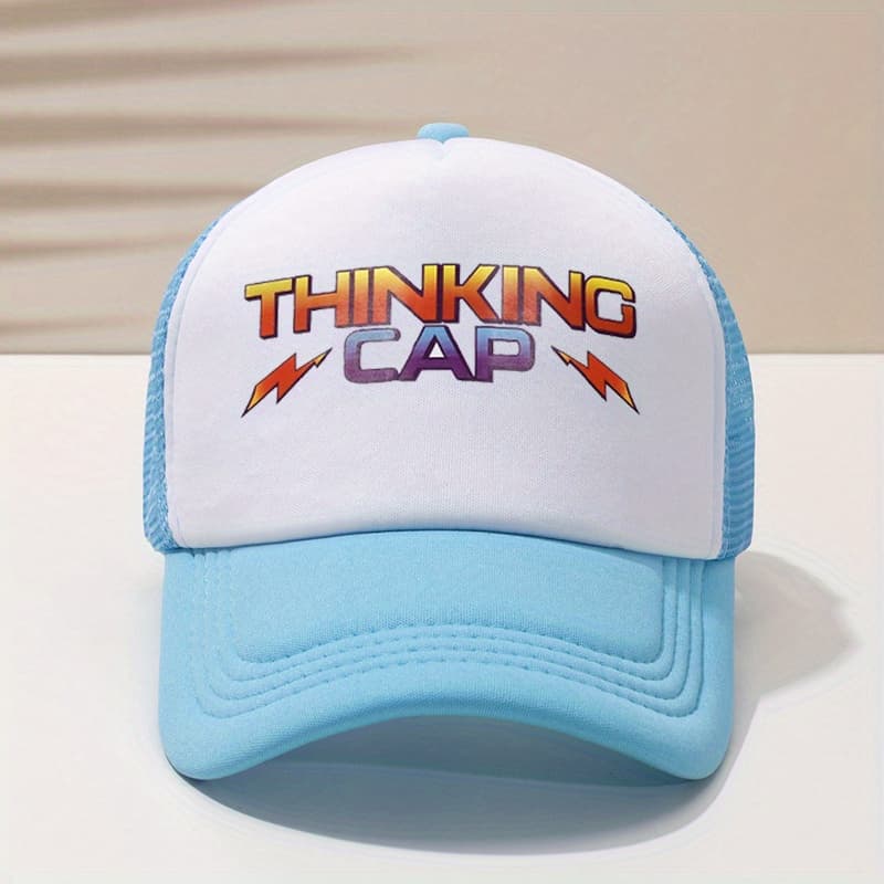 TEMU Printed Trucker Hat Trend Anime Color Block Baseball Mesh Breathable Unisex Dad Hat For Women Men