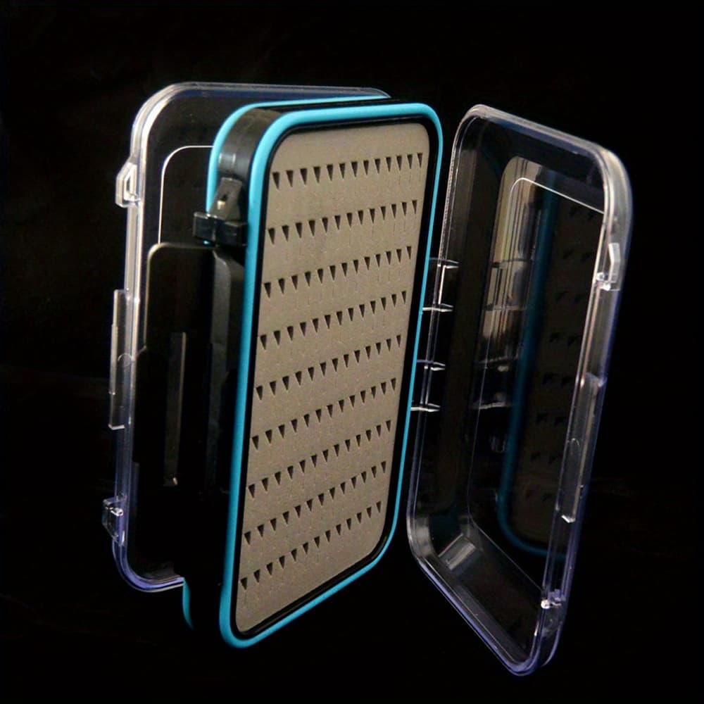 TEMU Portable Double-sided Fly Fishing Lure Storage Box - Keep Your Tackle Organized And