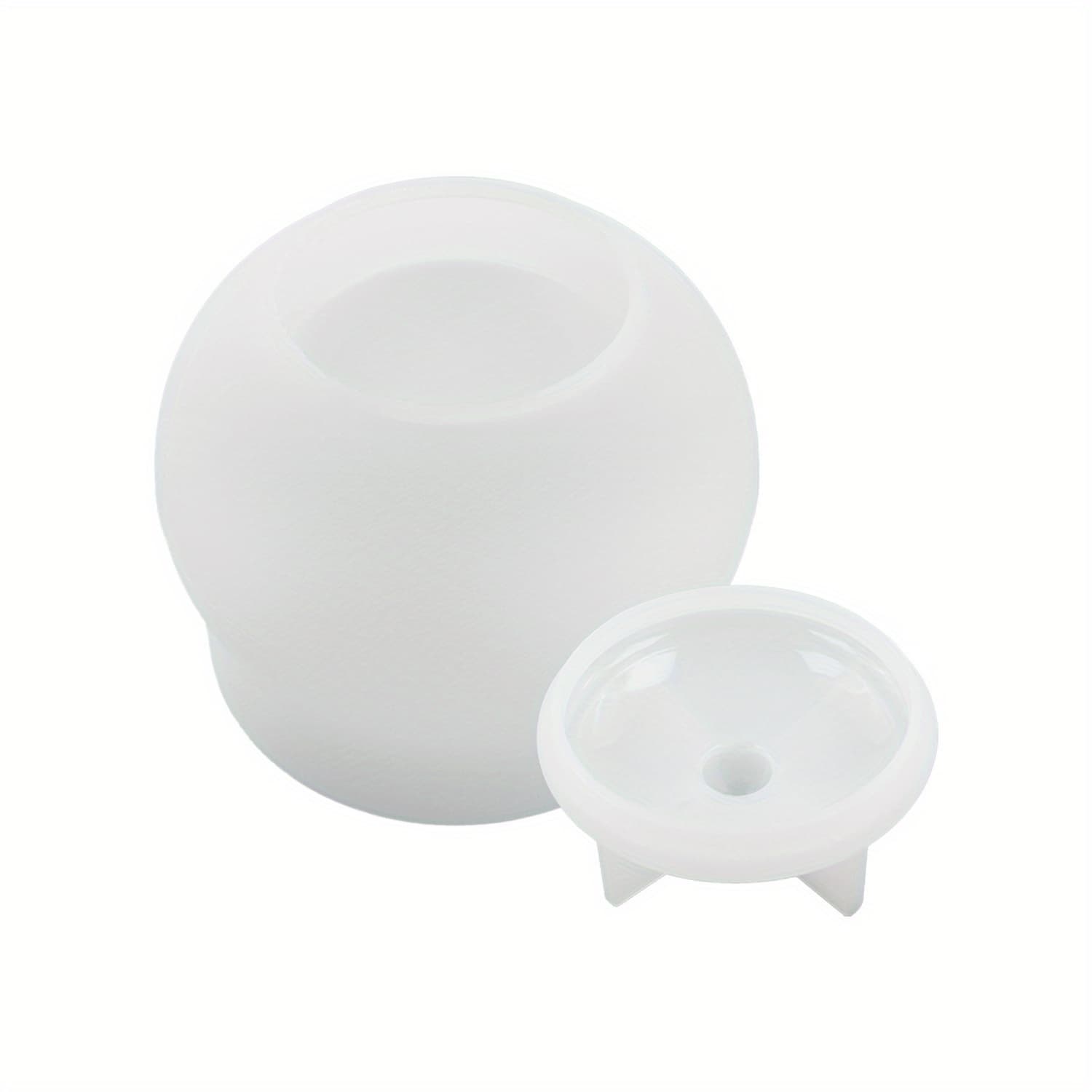 TEMU Storage Jar With Lid Resin Epoxy Resin Mold Container Storage Box Silicone Mould Holder Crafts Casting Tools